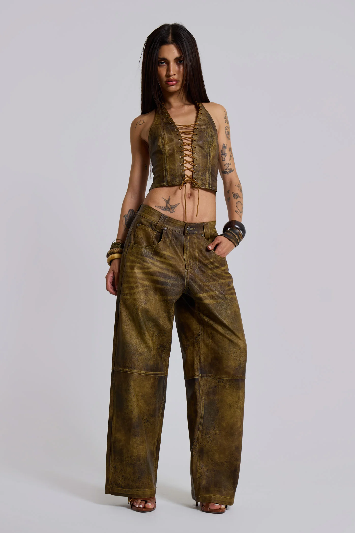 Vaca Faux Leather Colossus Trousers - Image 6