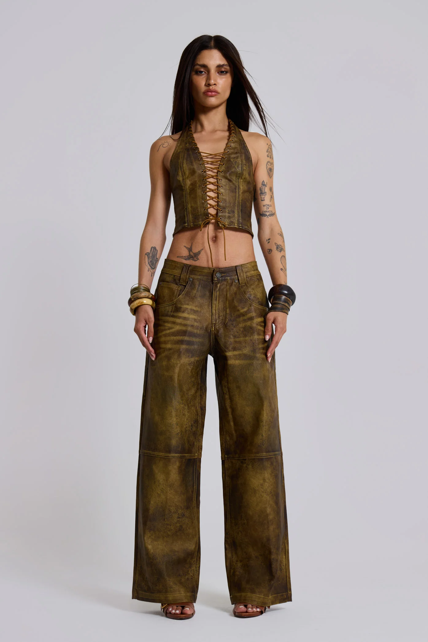 Vaca Faux Leather Colossus Trousers - Image 8