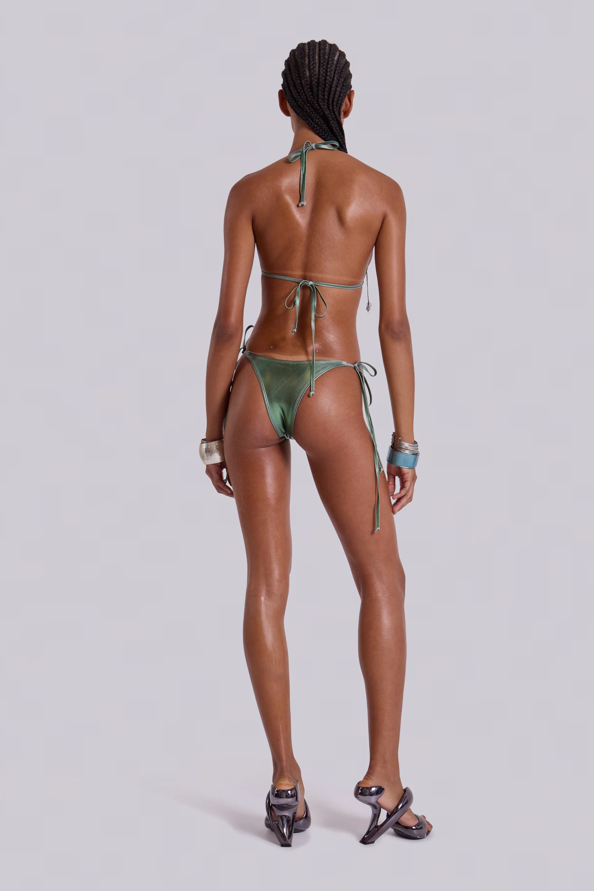 Veluna Metallic Low Rise Bikini Bottoms - Image 6