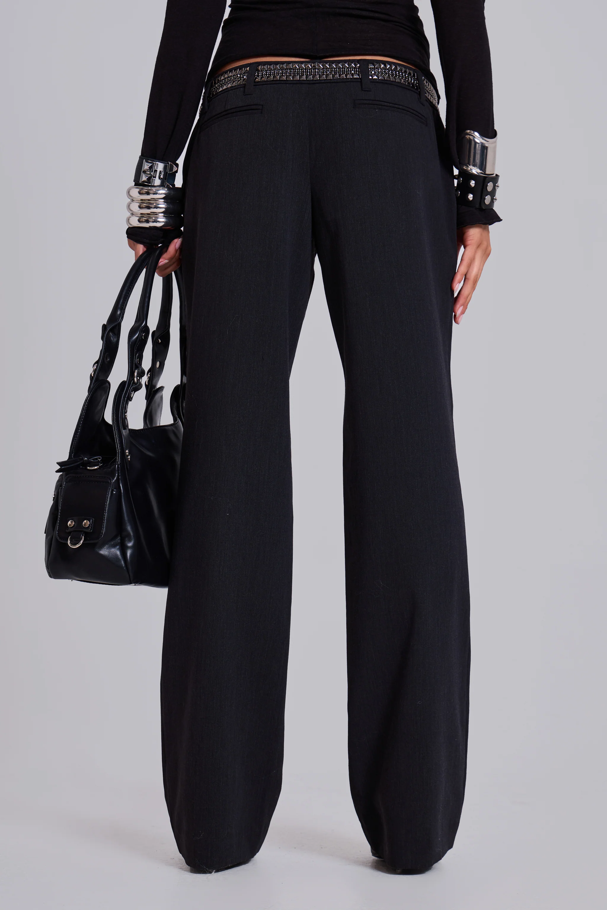 Venissa Embellished Low Rise Tailored Trousers - Image 3