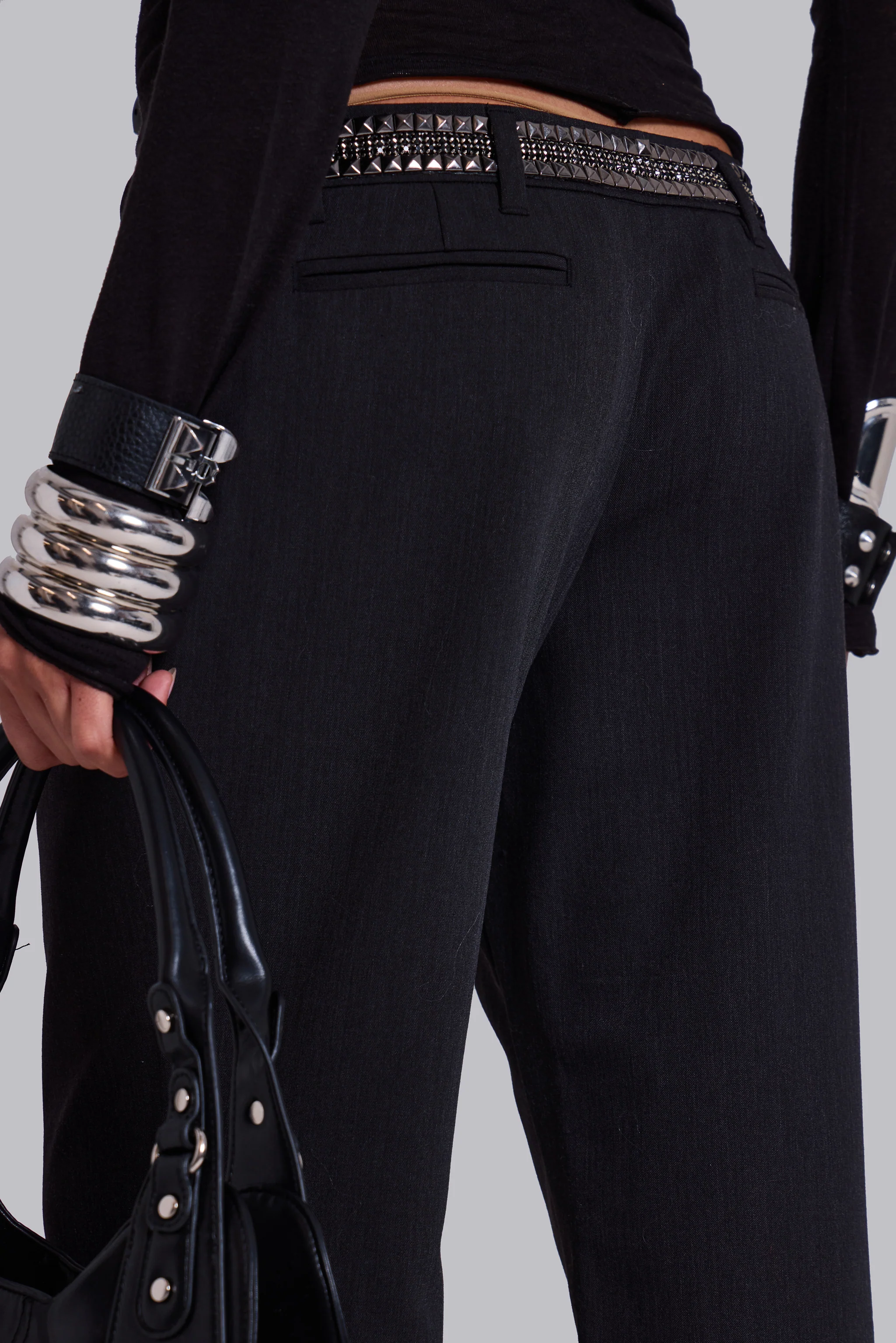 Venissa Embellished Low Rise Tailored Trousers - Image 6