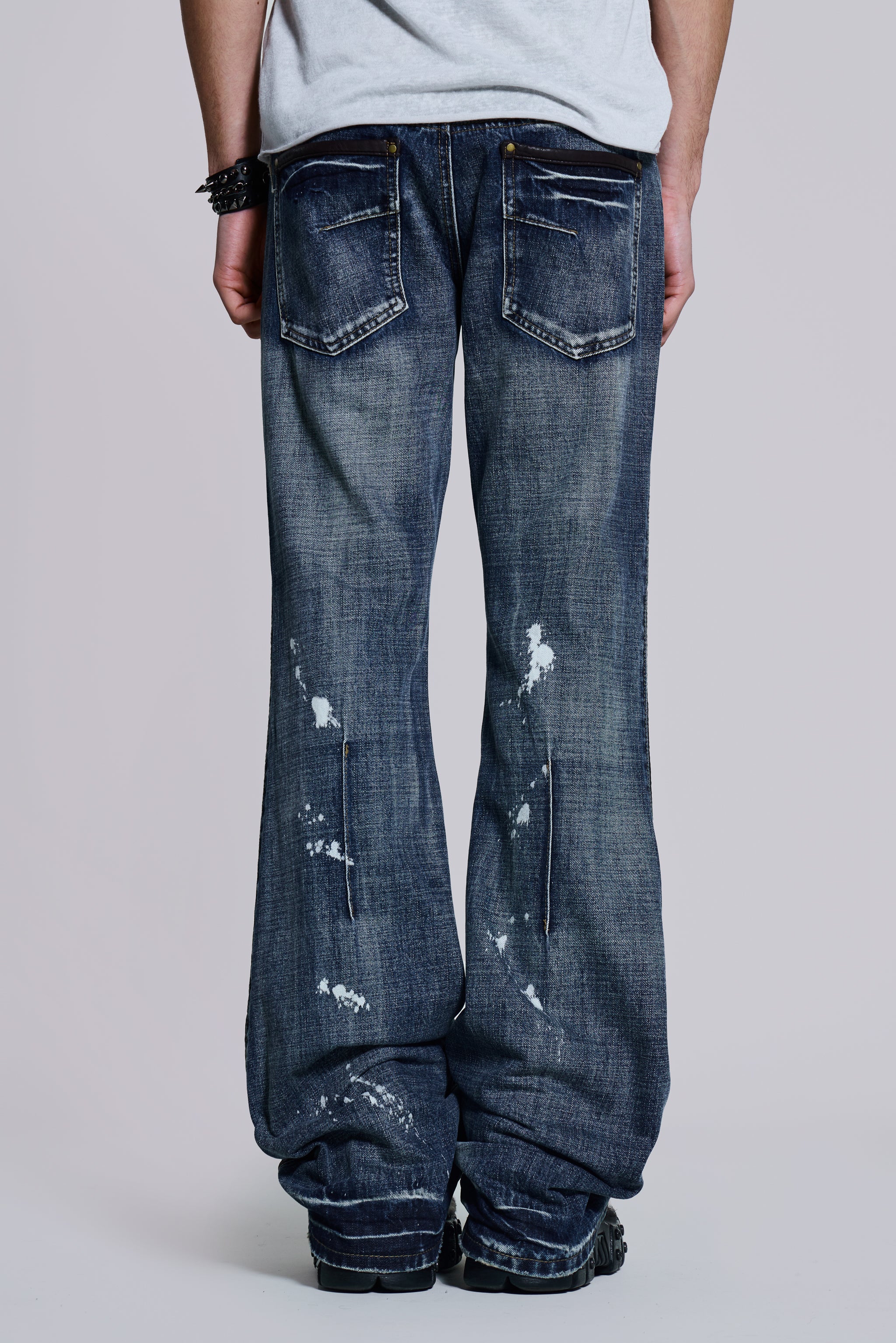 Vintage Blue Feather Drift Bootcut Jeans - Image 6