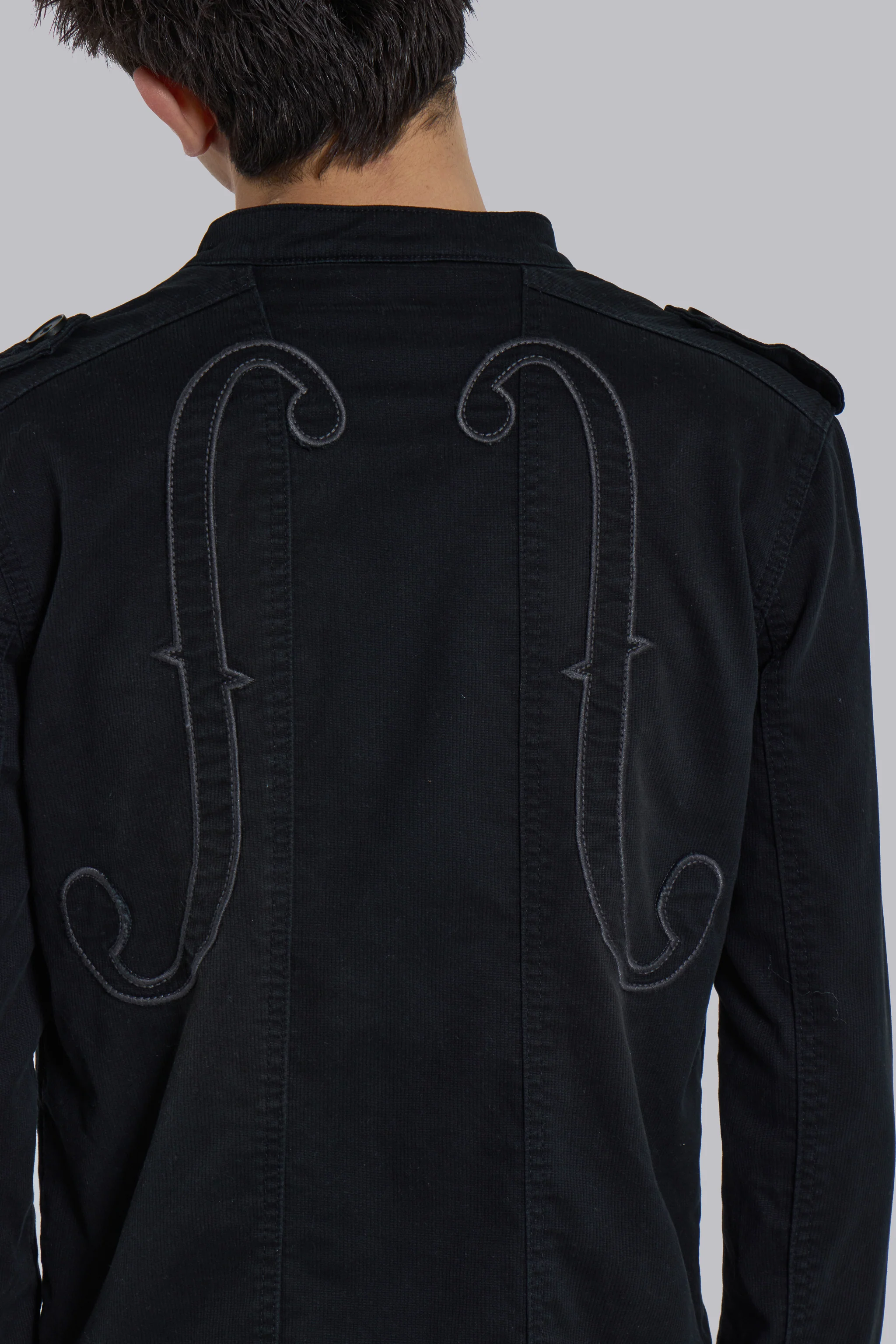 Violin Double Breasted Military Jacket - Image 8