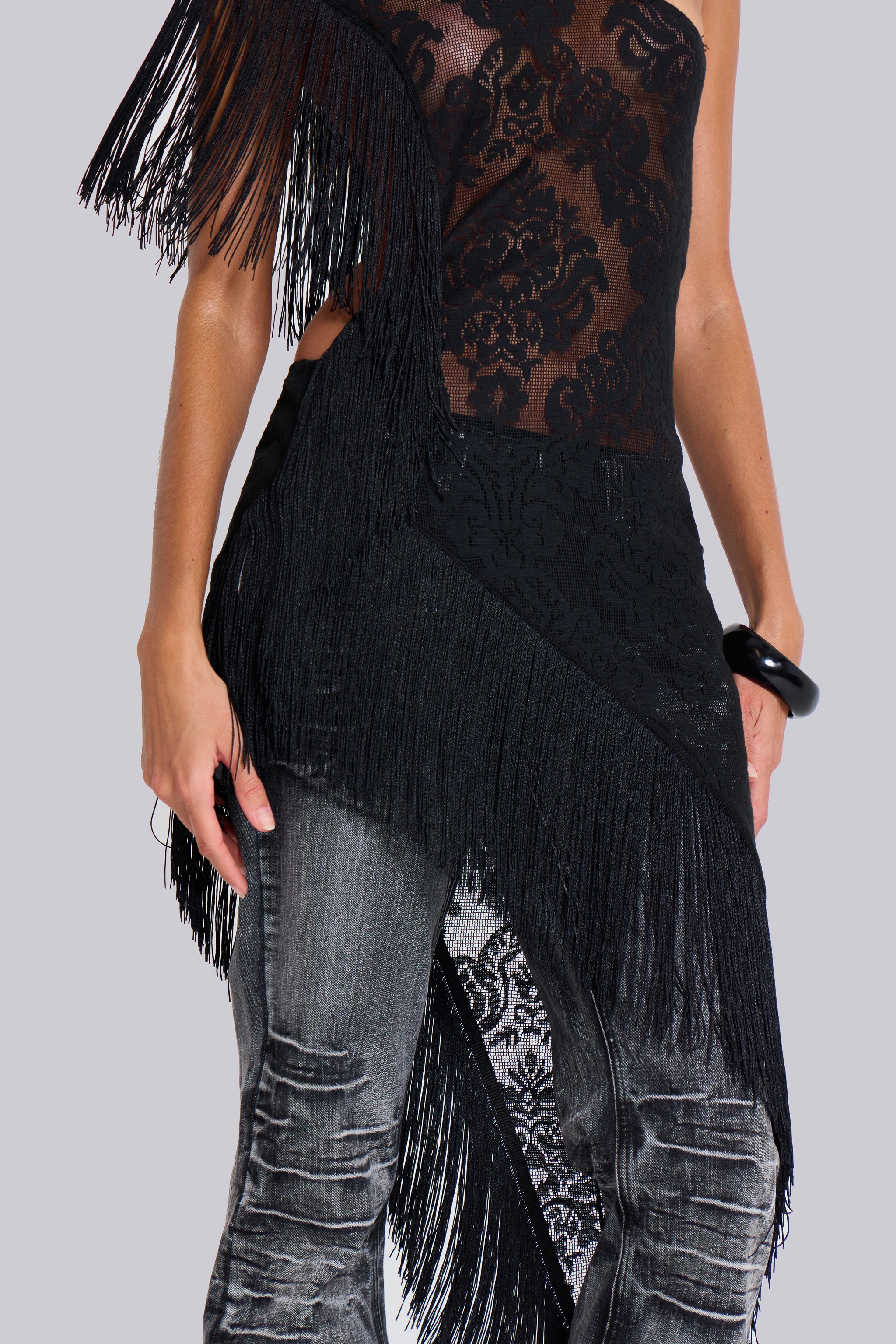 Vivienne Lace Fringe Dress - Image 11