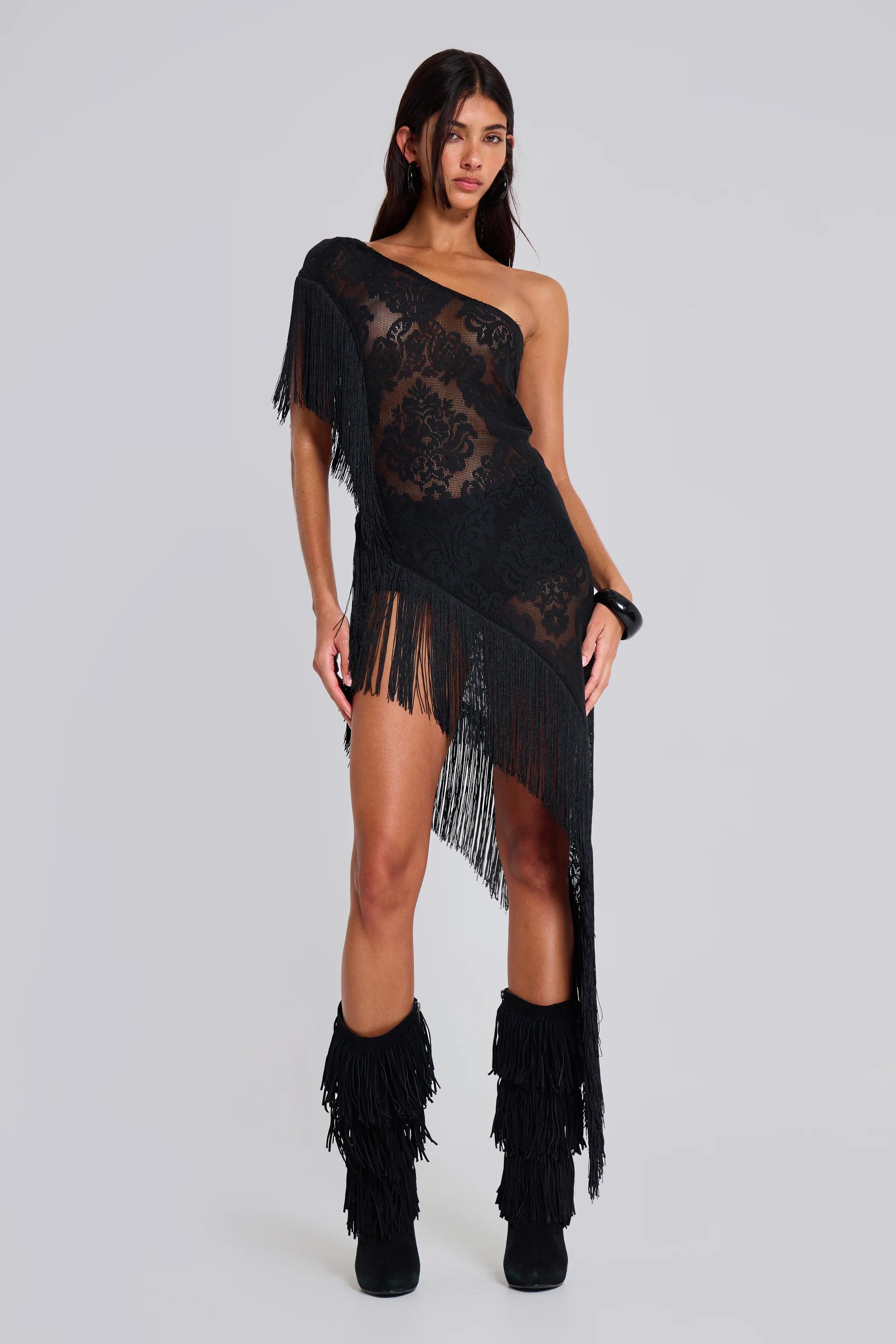 Vivienne Lace Fringe Dress - Image 9