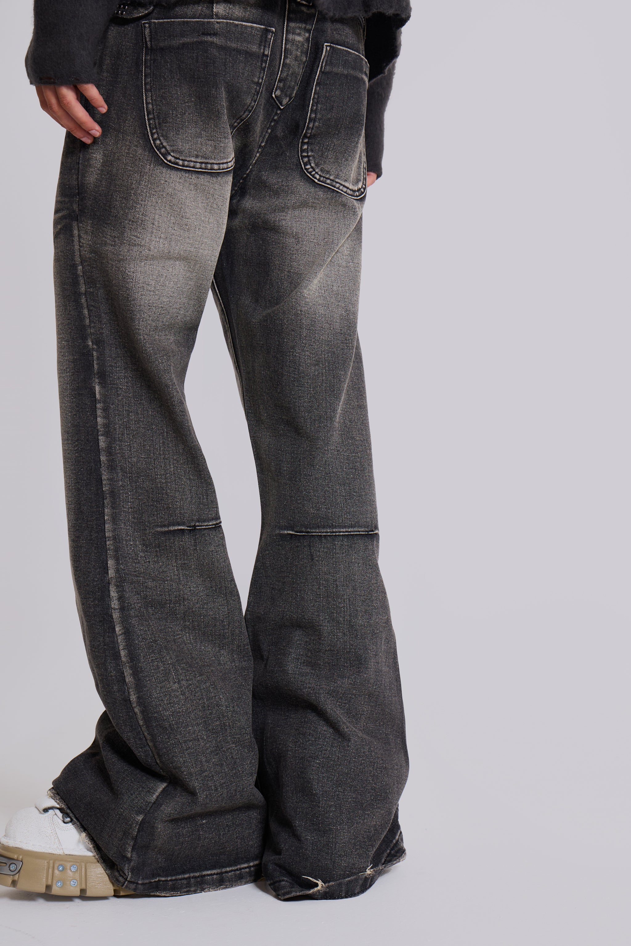 Washed Black Blaze Flared Jeans - Image 19