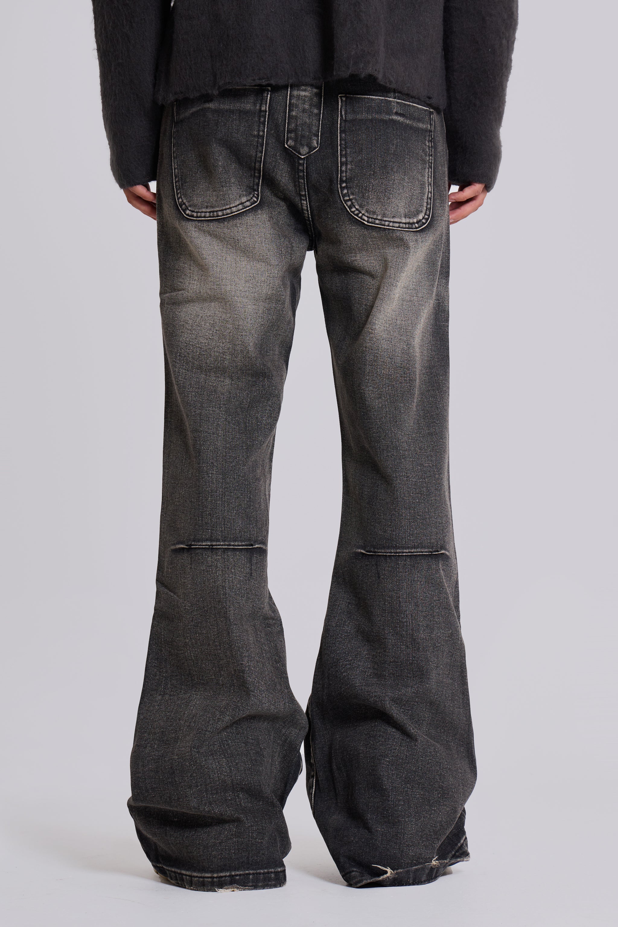 Washed Black Blaze Flared Jeans - Image 3