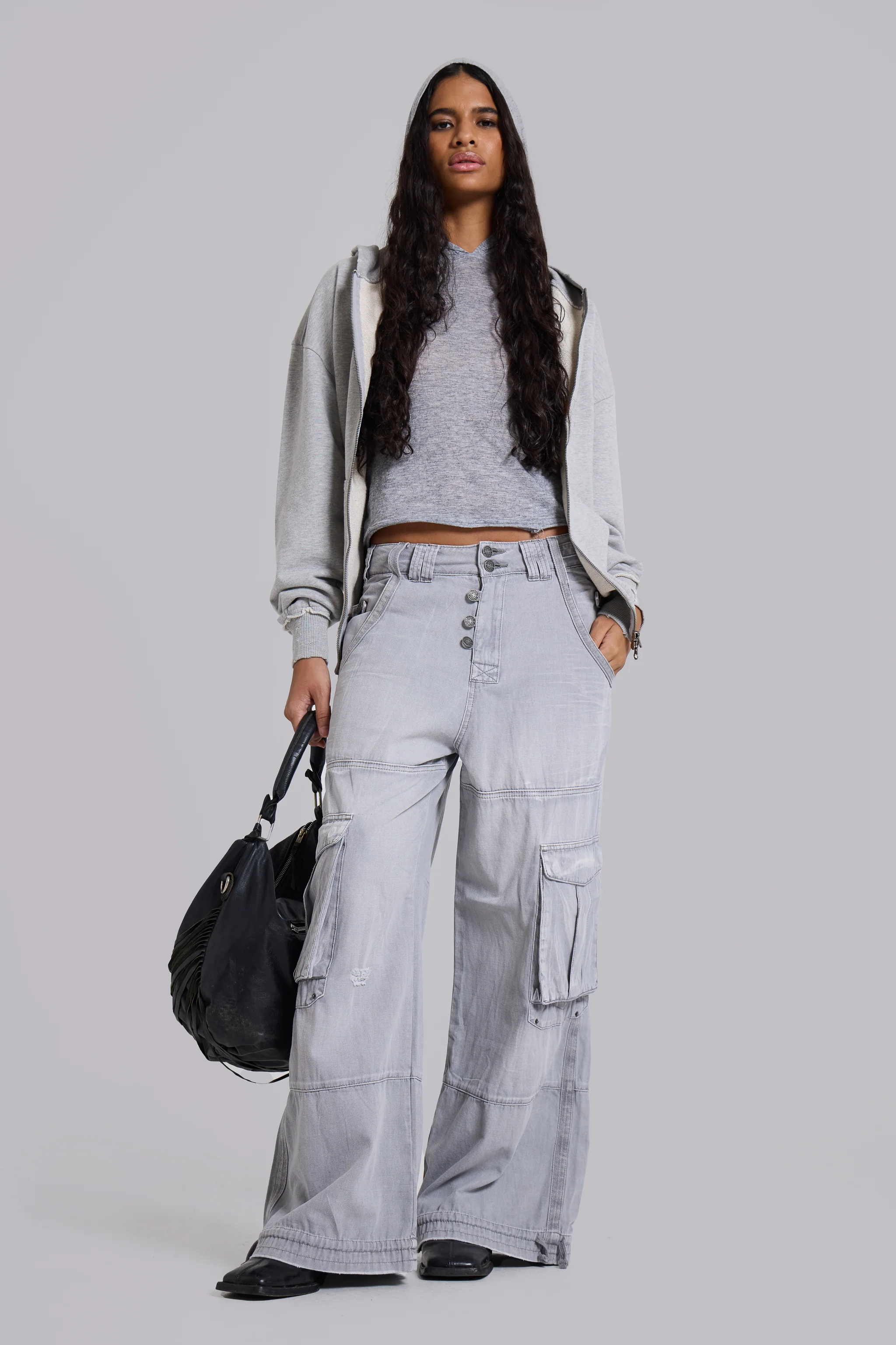 Washed Grey Decoy Cargos - Image 5