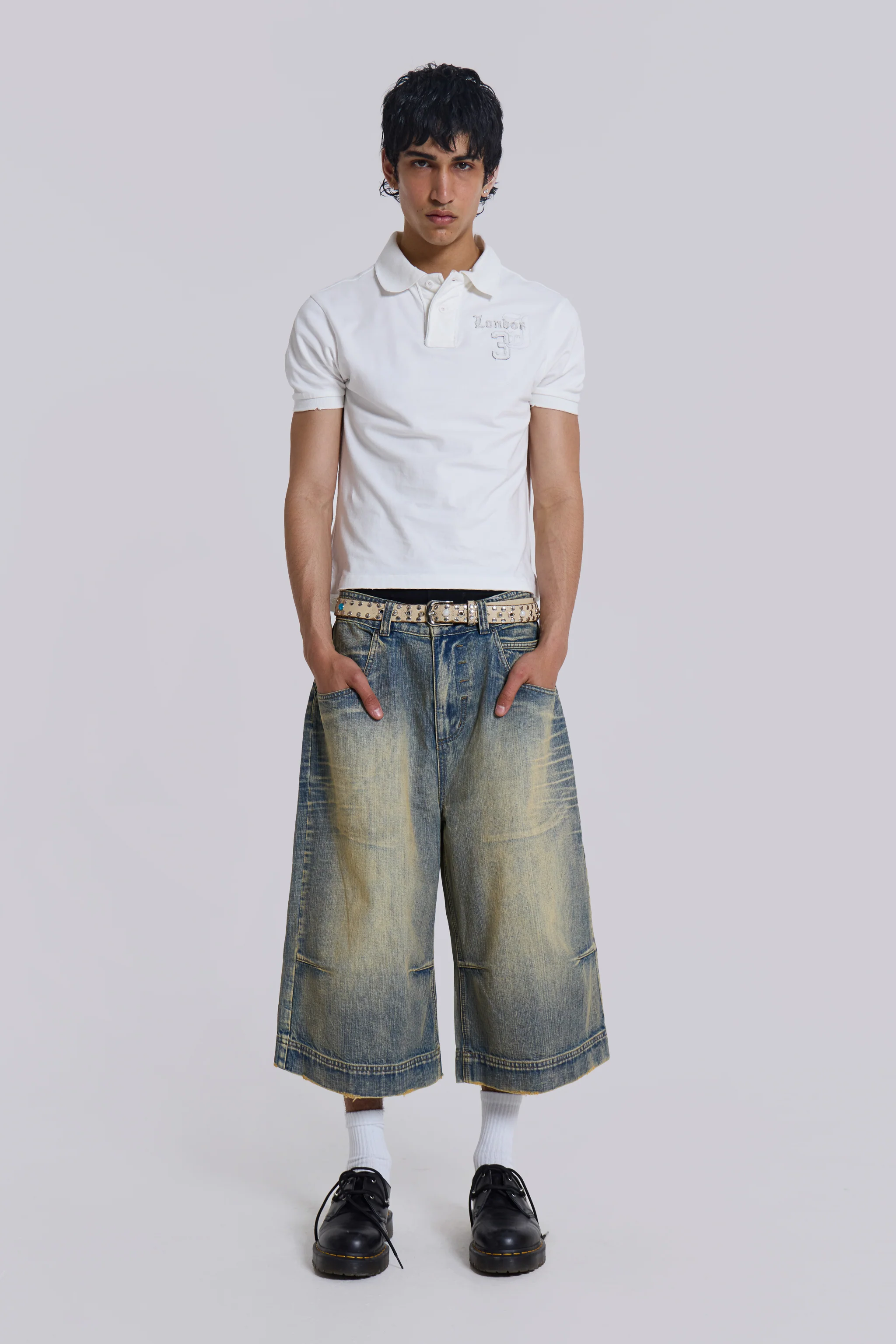 White Frat Polo Shirt - Image 2
