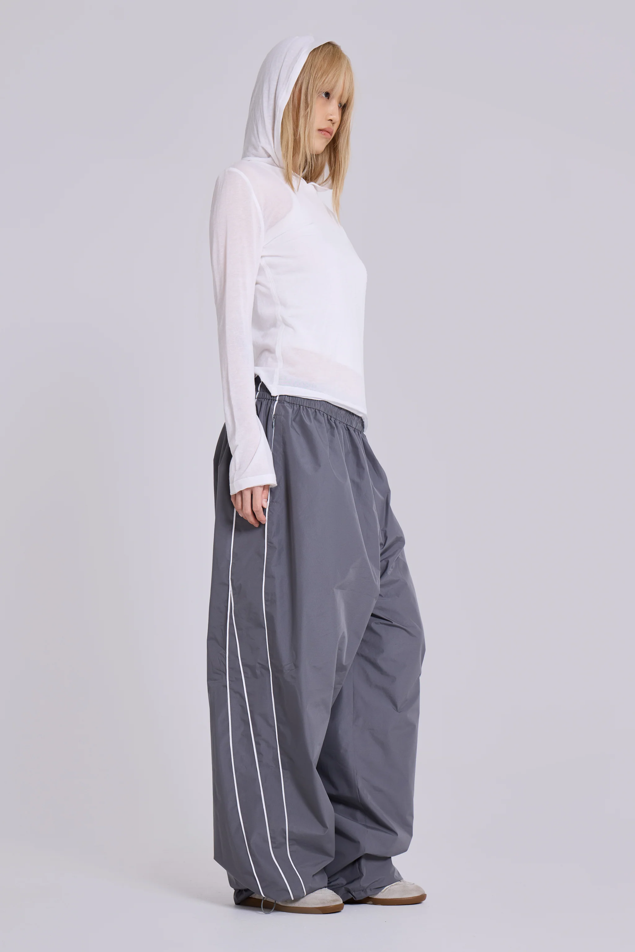 White Marl Mist Hoodie - Image 4