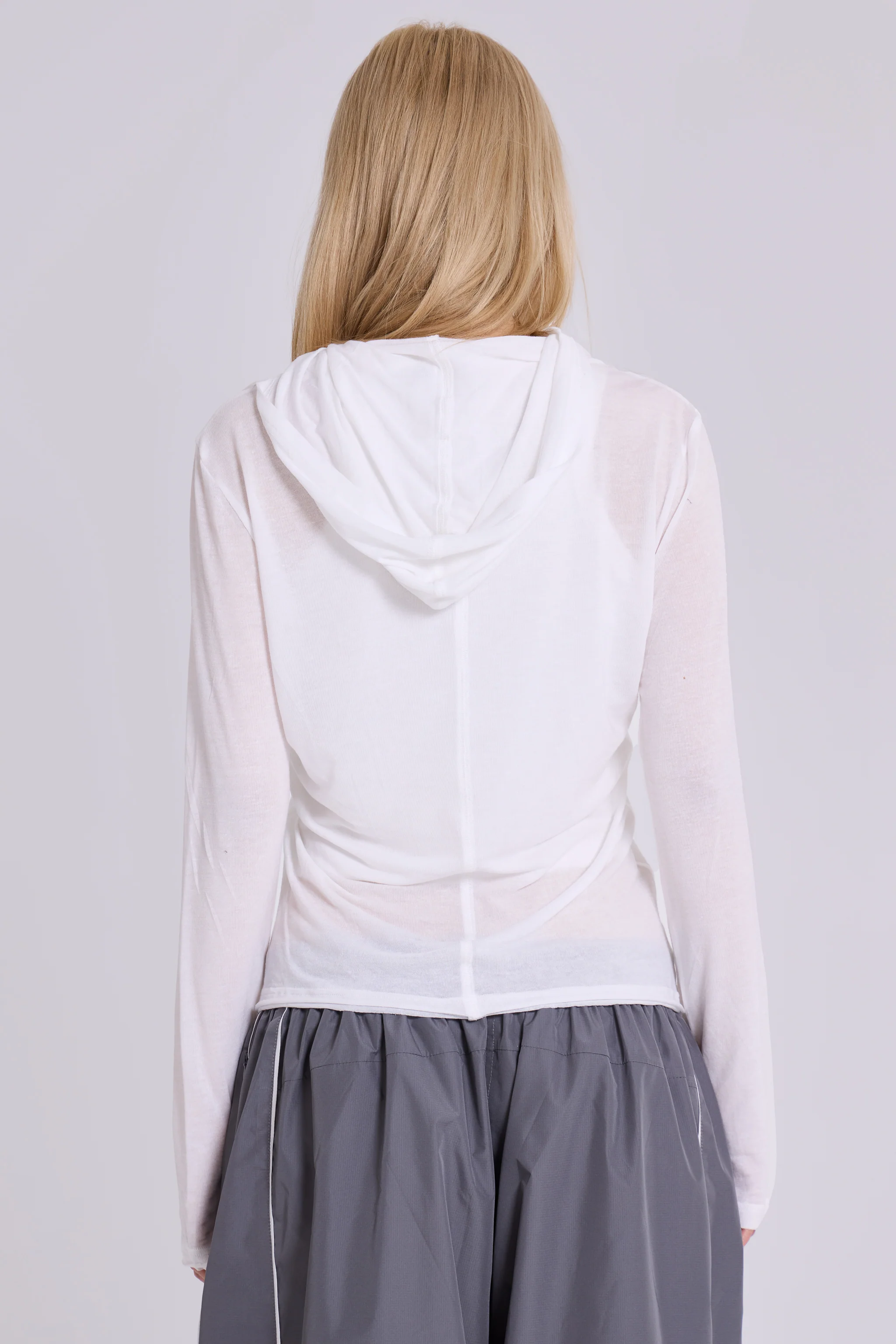 White Marl Mist Hoodie - Image 5