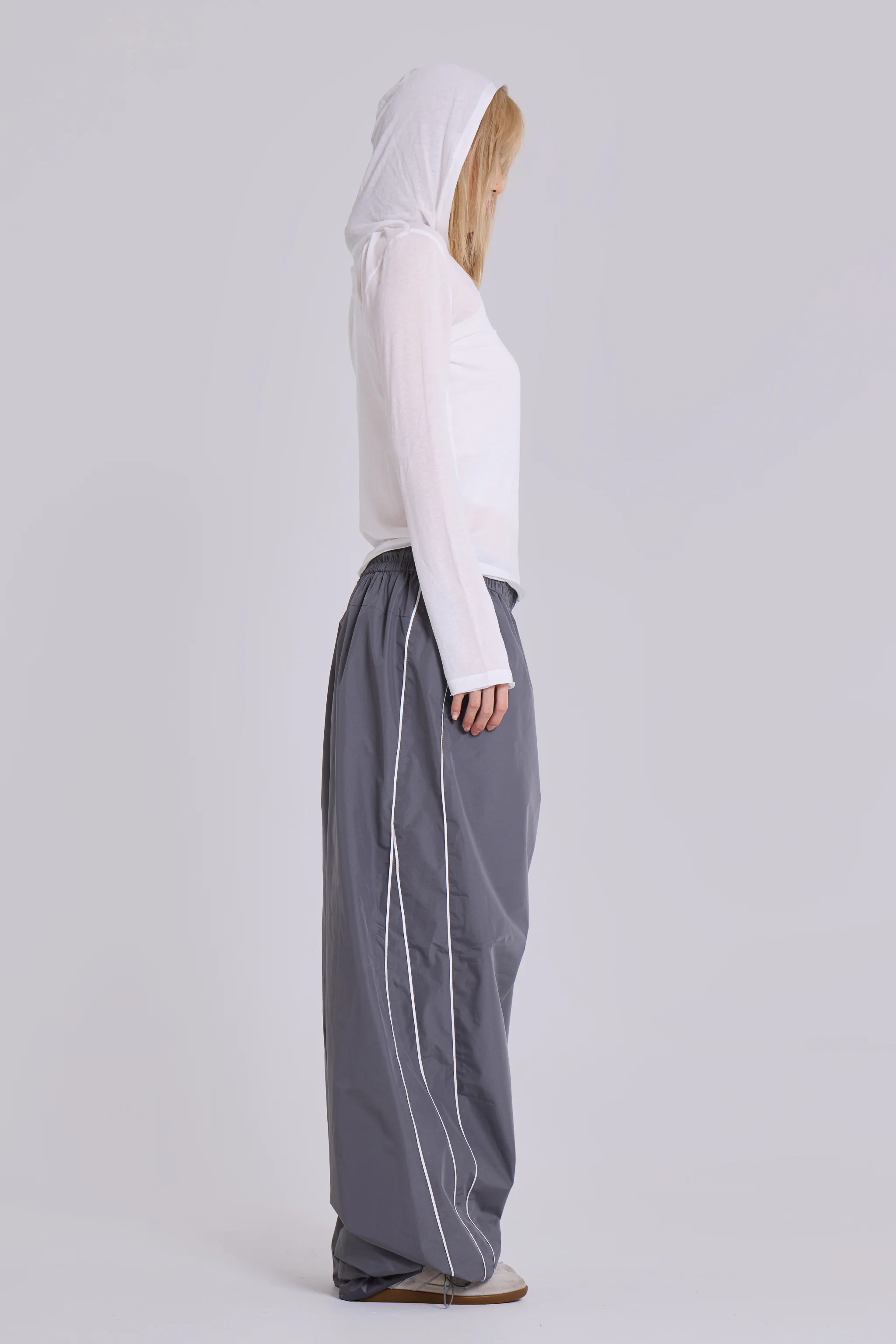 White Marl Mist Hoodie - Image 8