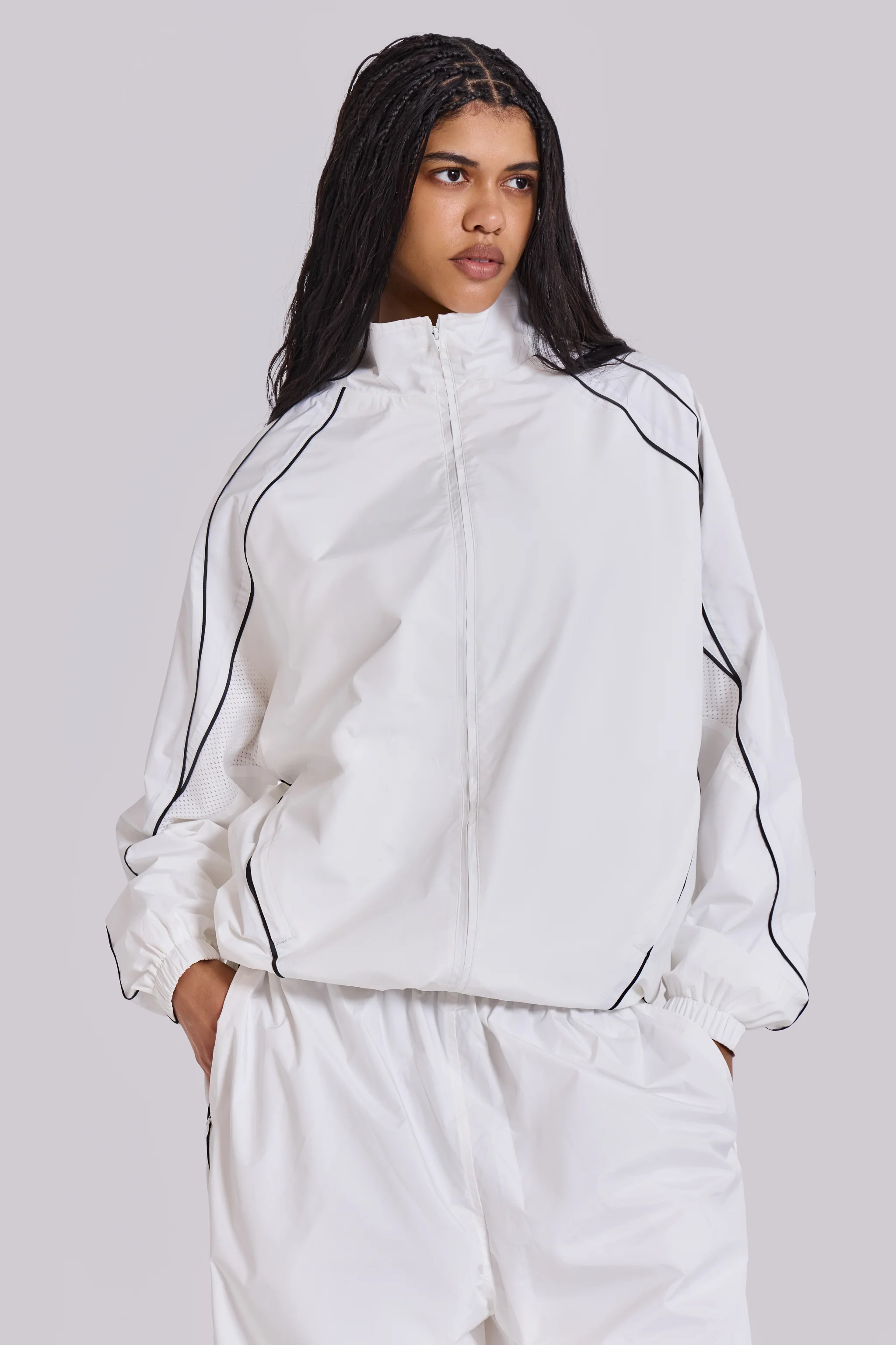 White Vapor Tracksuit Top - Image 3