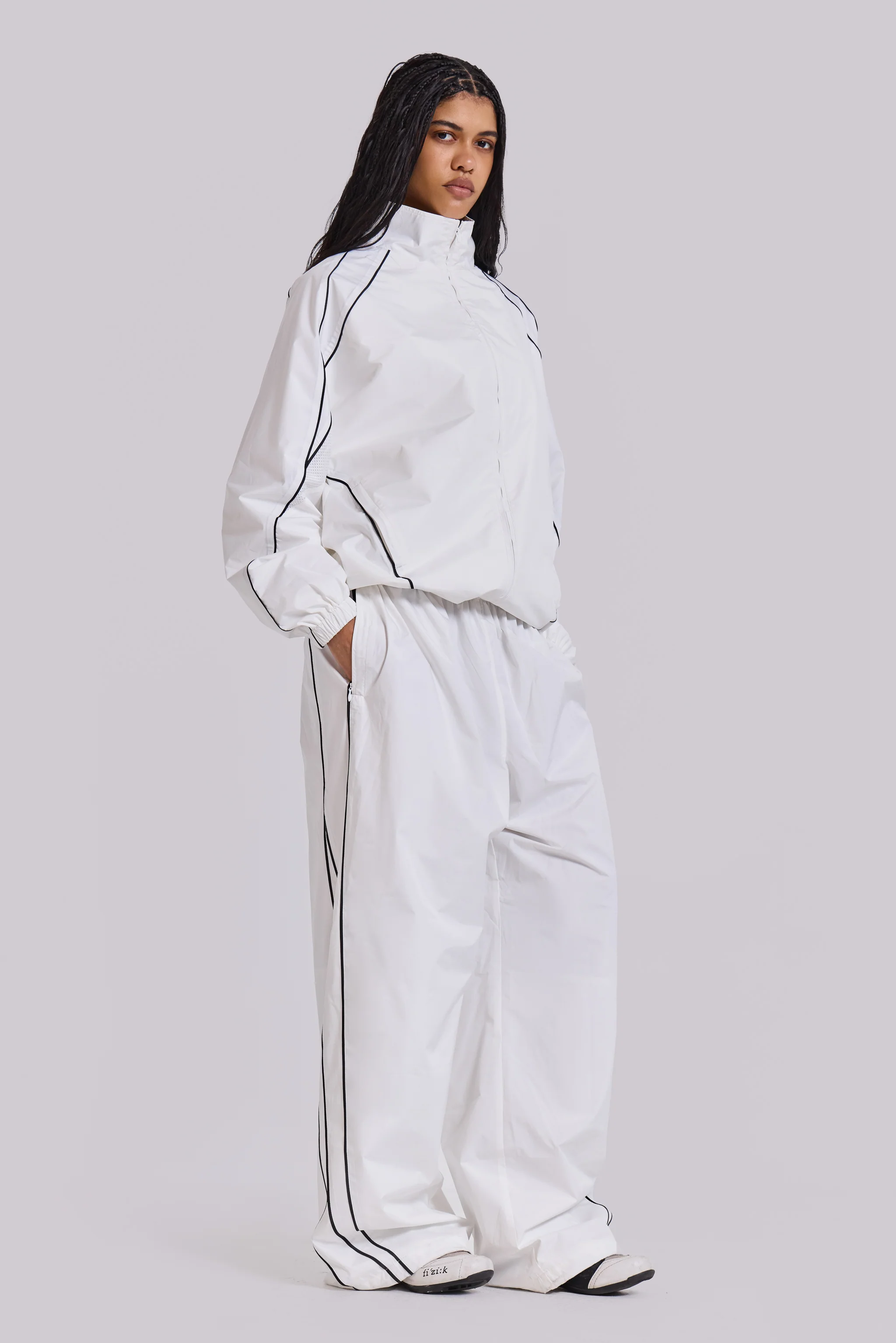 White Vapor Tracksuit Top - Image 4