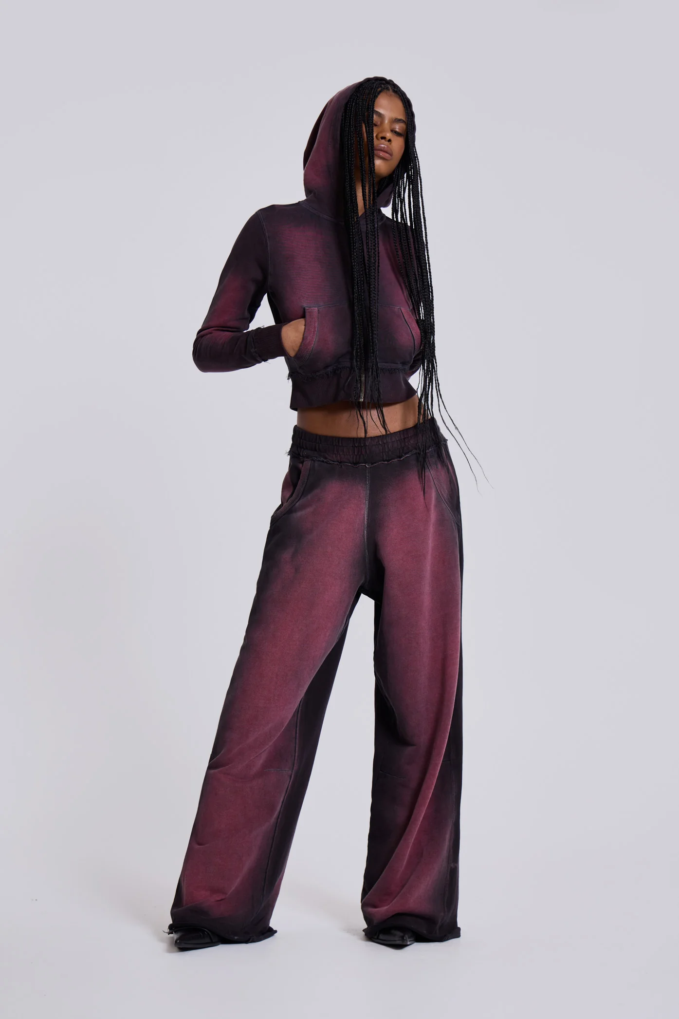 Deep Red Fade Mini Monster Hoodie - Image 5