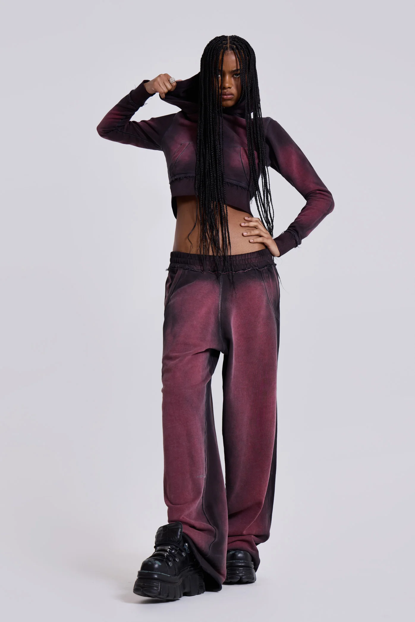 Deep Red Fade Mini Monster Hoodie - Image 6