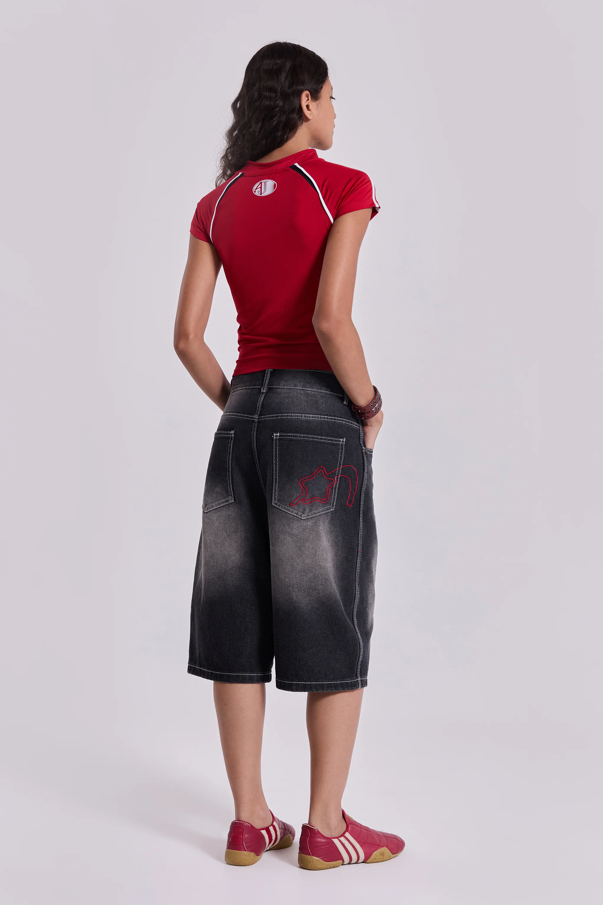 Washed Black Jumbo Jorts - Image 3
