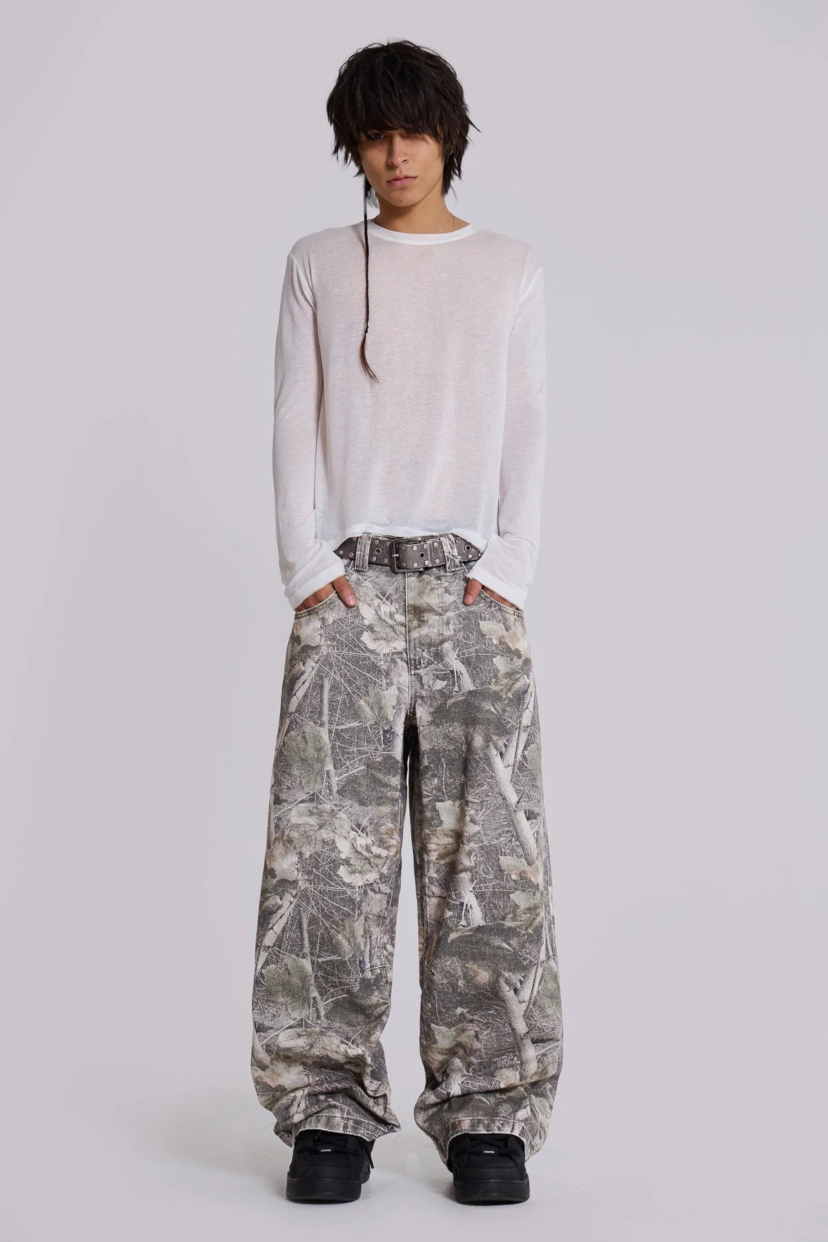 Woodland Camo Colossus Baggy Jeans - Image 4