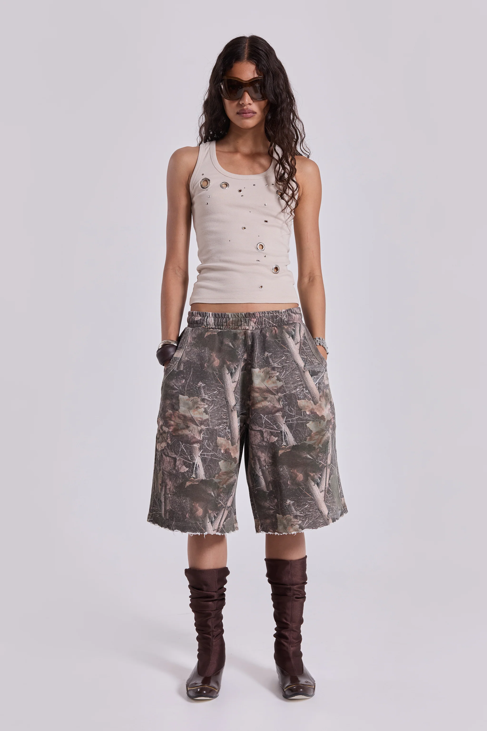 Woodland Camo Monster Jogger Shorts - Image 4