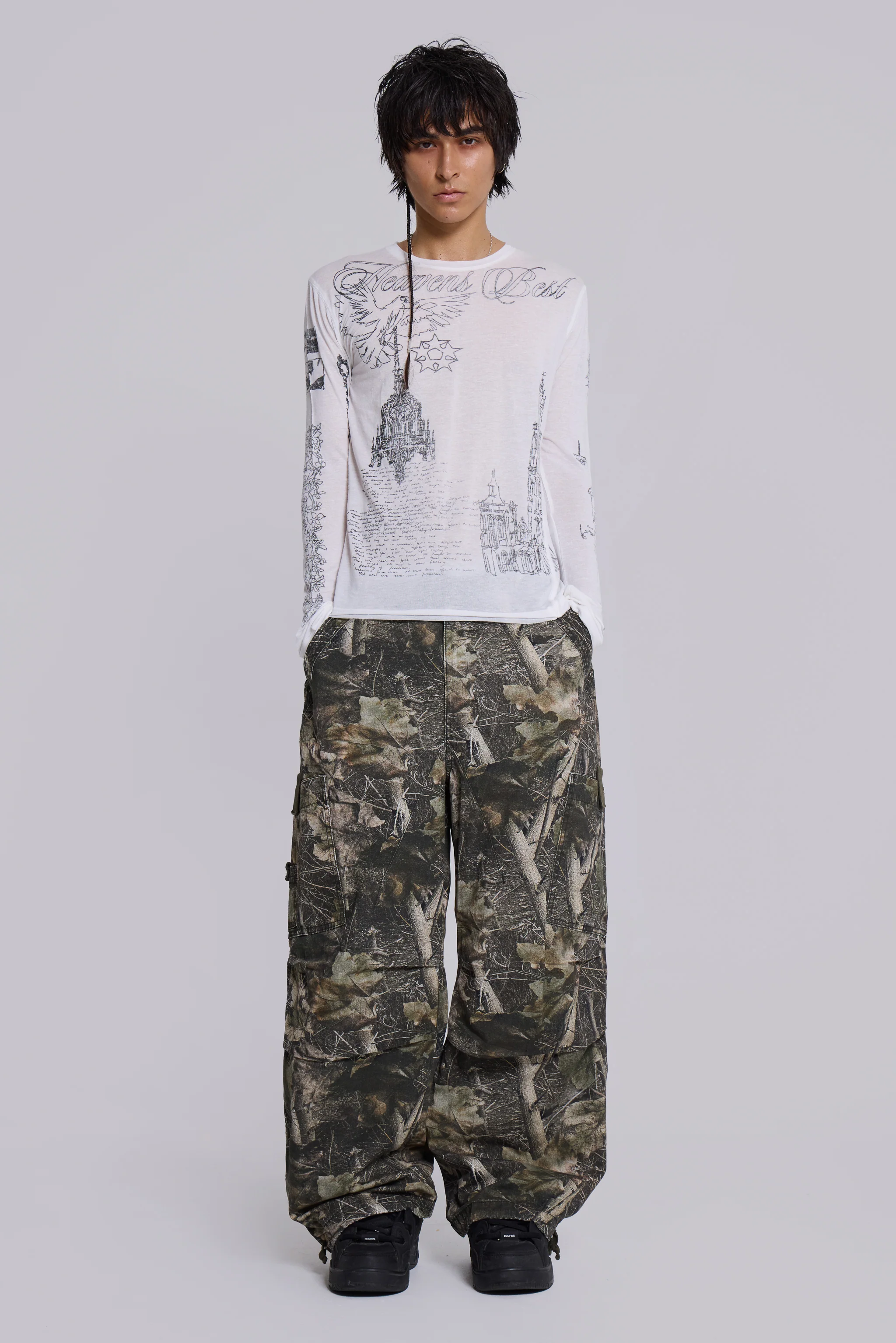Woodland Camo Parachute Pants - Image 2