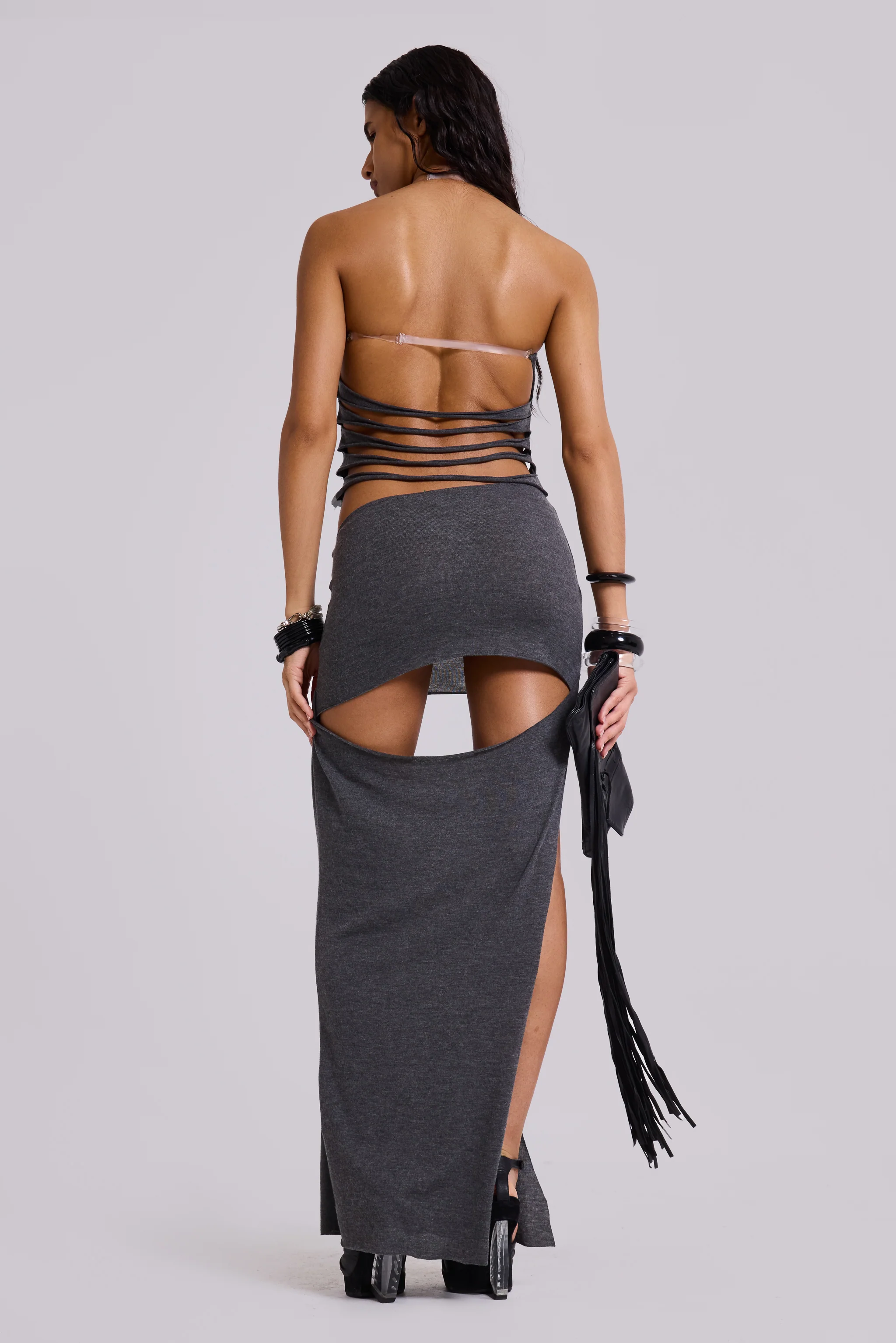 Xuxa Slashed Maxi Dress - Image 4