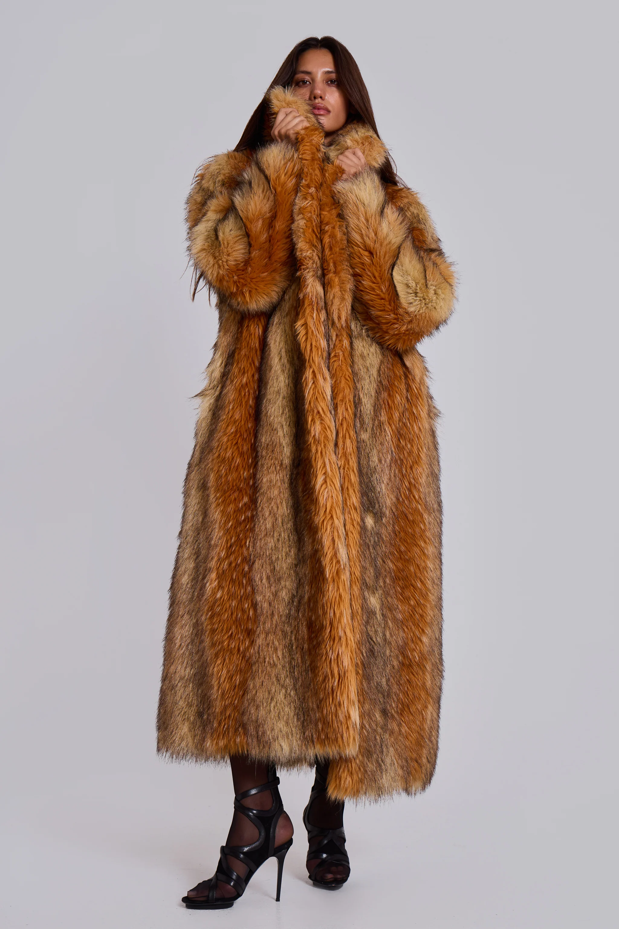Xylia Faux Fur Maxi Coat - Image 6