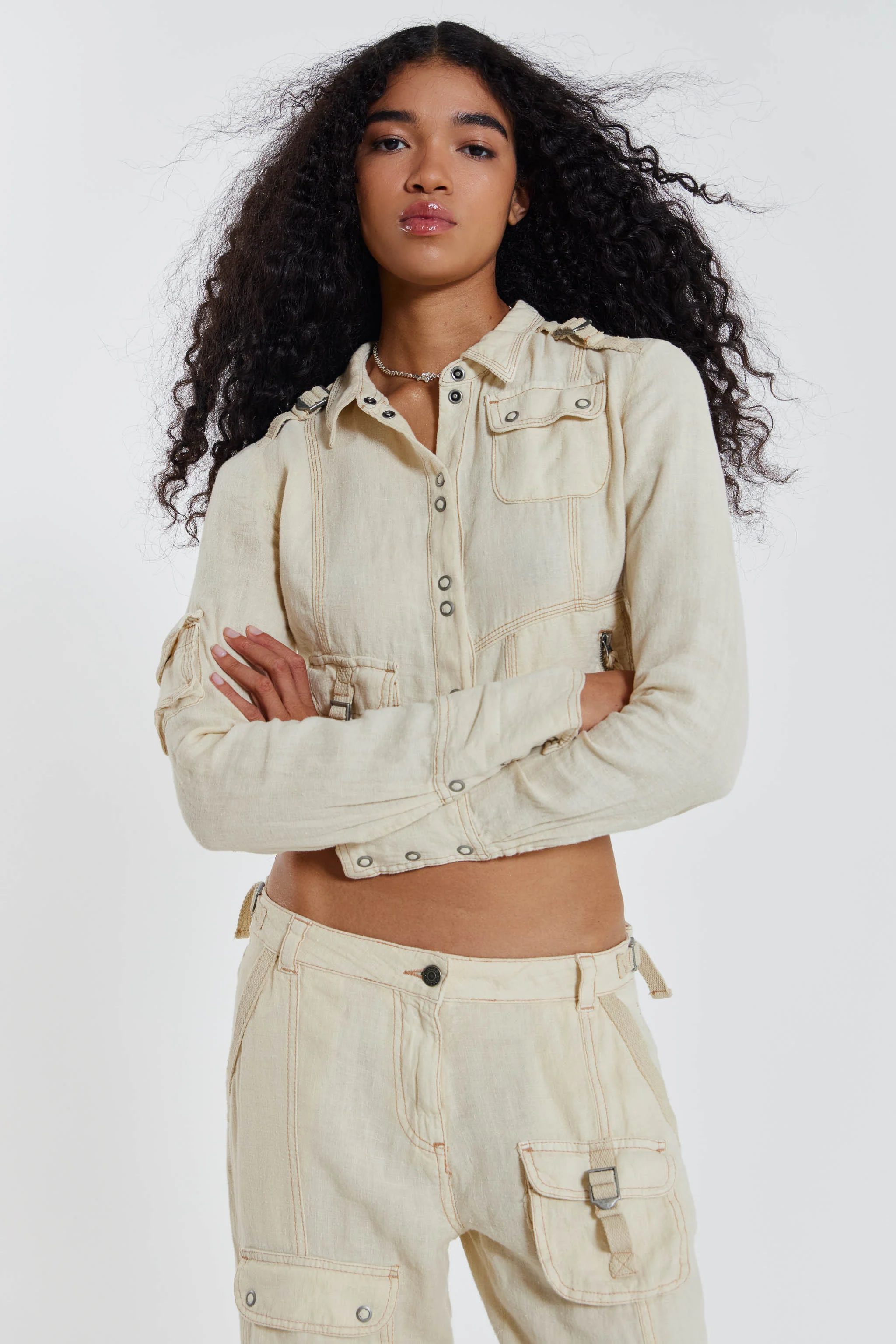 Santal Linen Cargo Shirt - Image 4