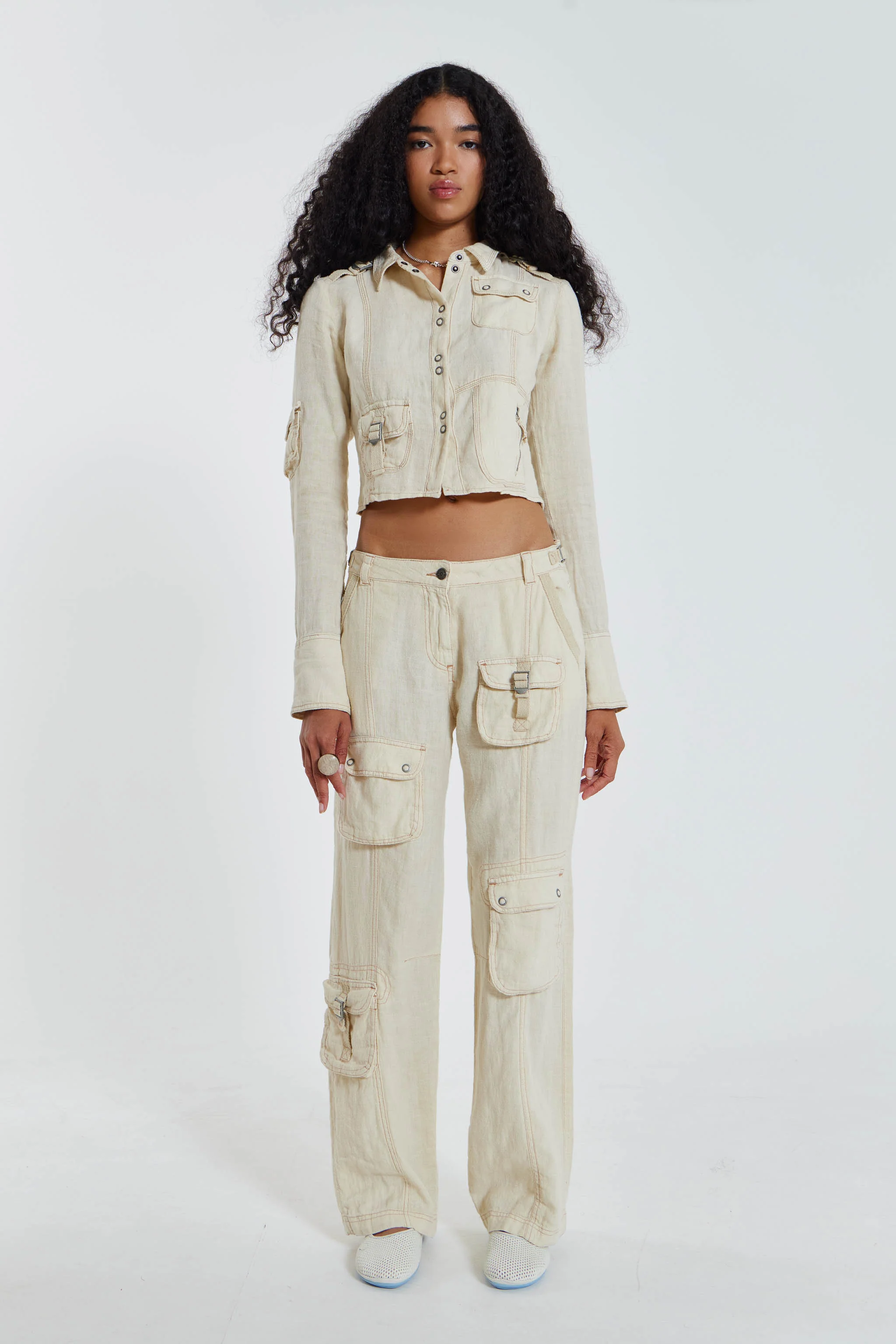 Santal Linen Cargo Shirt - Image 5