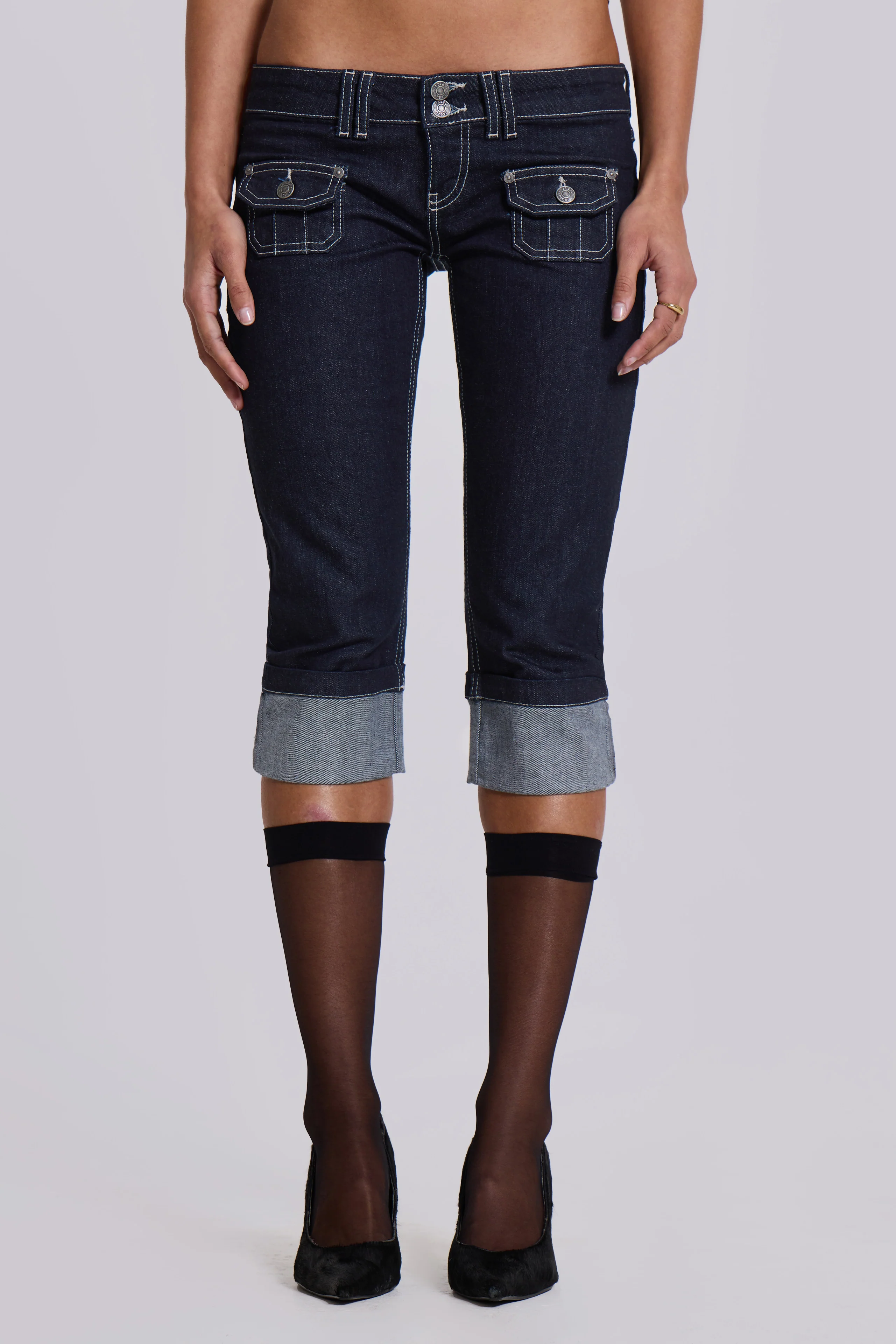 Zahra Denim Capri - Image 2